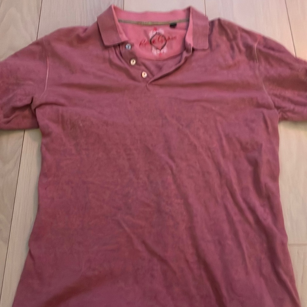 Robert Graham red polo, lightly worn.